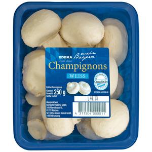 EDEKA mein Bayern Champignons weiß mittel Gepr.Qualität-Bayern Deutschland Klasse I 250g Foodtainer