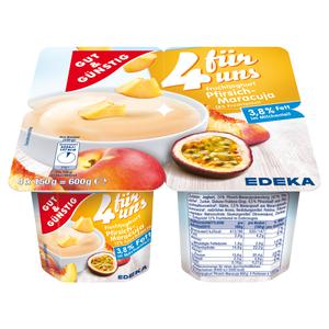 GUT&GÜNSTIG Fruchtjoghurt Pfirsich-Maracuja 3,8% 4x150g