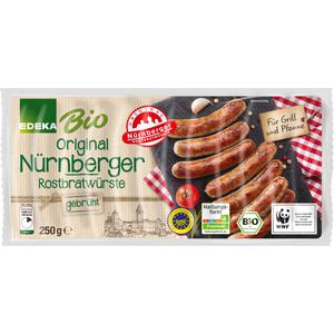 Bio EDEKA Nürnberger Rostbratwürstchen 250g