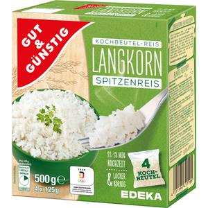 GUT&GÜNSTIG Langkorn-Spitzenreis Kochbeutel 500g