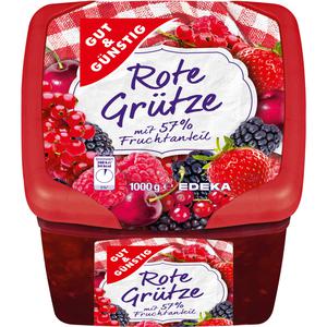 GUT&GÜNSTIG Rote Grütze mit 57% Fruchanteil 1000g