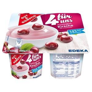 GUT&GÜNSTIG Fruchtjoghurt Kirsch 3,8% 4x150g