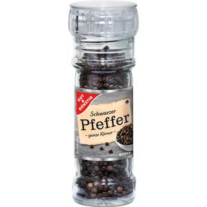 GUT&GÜNSTIG Pfeffer schwarz mit verstellbarer Einweg Mühle 50g