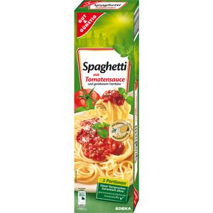 GUT&GÜNSTIG Spaghettigericht m.Tomatensauce&geriebenem Hartkäse 397g