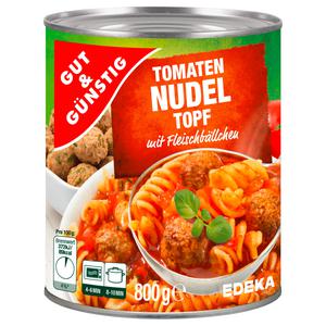 GUT&GÜNSTIG Tomaten-Nudeltopf mit Fleischbällchen 800g