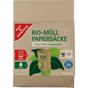 GUT&GÜNSTIG Bio-Müll Papiersäcke 120l 3ST