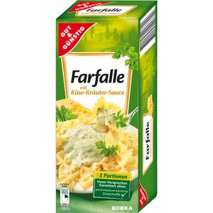 GUT&GÜNSTIG Farfalle Käse-Kräuter-Sauce 265g