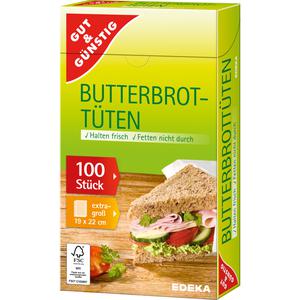 GUT&GÜNSTIG Butterbrottüten 100ST