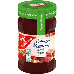 GUT&GÜNSTIG Konfitüre extra Erdbeer-Rhabarber 450g