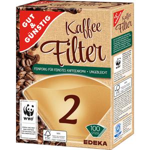 GUT&GÜNSTIG Kaffeefilter naturbraun Größe 2 100ST