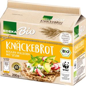 Bio EDEKA Knäckebrot Roggen Vollkorn mit Sesam 200g