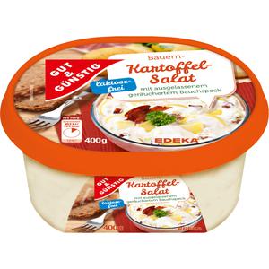 GUT&GÜNSTIG Bauern Kartoffel Salat mit gekochtem geräuchertem Bauchspeck 400g