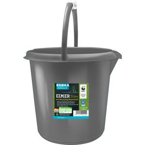 EDEKA zuhause Eimer Recycling-Material grau 5l