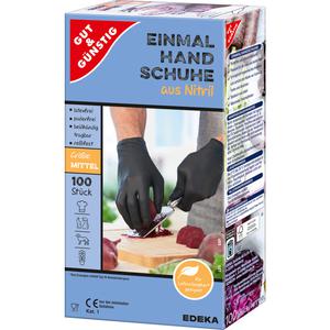 GUT&GÜNSTIG Einmalhandschuhe Nitril schwarz Gr.M 100ST