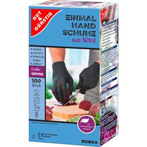 GUT&GÜNSTIG Einmalhandschuhe Nitril schwarz Gr.L 100ST