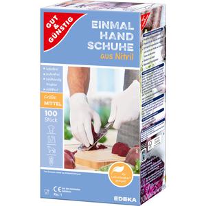 GUT&GÜNSTIG Einmalhandschuhe Nitril weiß Gr.M 100ST