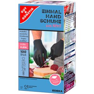 GUT&GÜNSTIG Einmalhandschuhe Nitril schwarz Gr.S 100ST