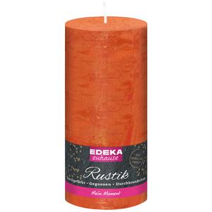 EDEKA zuhause Rustik Stumpenkerze orange 16x7cm