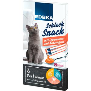 EDEKA Schleck-Snack Leberwurst mit Katzengras 8x15g