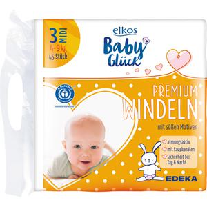 EDEKA elkos Babyglück Windeln Größe 3 Midi 45ST