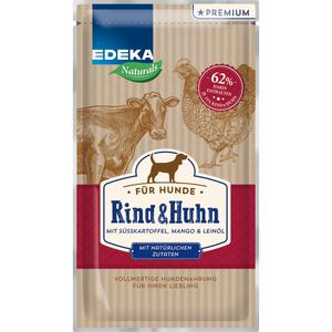 EDEKA Naturals Dog Rind und Huhn mit Süßkartoffeln,Mango und Leinöl 125g