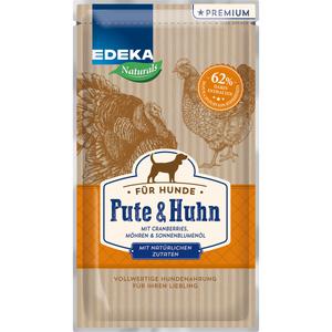 EDEKA Naturals Dog Pute u.Hühnerherzen mit Cranberries,Möhren,Sonnenblumenöl 125g