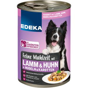 EDEKA Feine Mahlzeit mit Lamm,Huhn,Nudeln und Karotten 400g