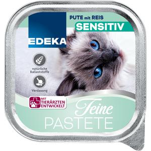 EDEKA Feine Pastete Sensitive mit Pute und Reis 100g