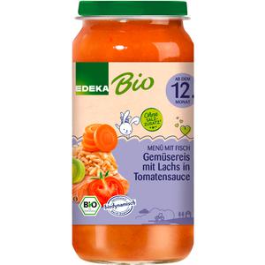 Bio EDEKA Gemüsereis mit Tomatensauce und Bio Lachs ab dem 12.Monat 250g