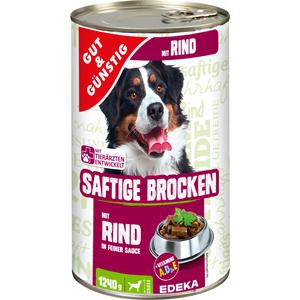 GUT&GÜNSTIG Saftige Brocken mit Rind 1240g