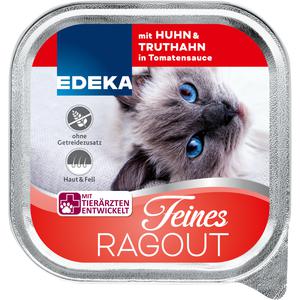 EDEKA Feines Ragout mit Huhn&Truthahn in Tomatensauce 100g