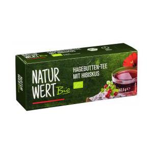 NaturWert Bio Hagebutten-Tee mit Hibiskus