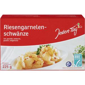 Jeden Tag Riesengarnelenschwänze