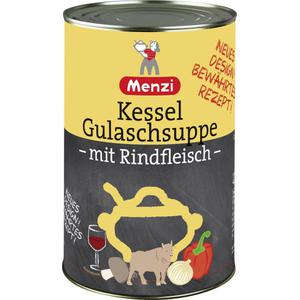 Menzi Kessel Gulasch-Suppe