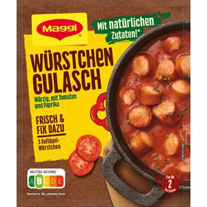 Maggi Fix für Würstchen Gulasch