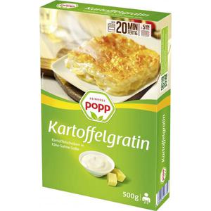 Popp Kartoffelgratin Kartoffelscheiben in Käse-Sahne-Soße