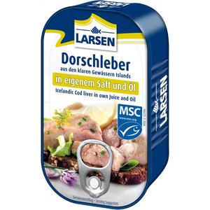 Larsen Dorschleber in eigenem Saft und Öl