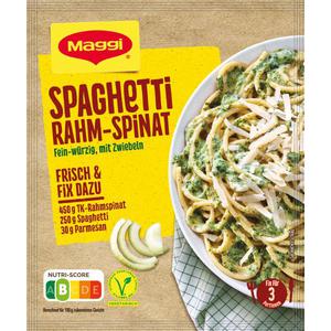 Maggi Fix für Spaghetti Rahm-Spinat