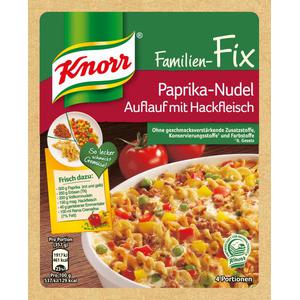 Knorr Familien-Fix Paprika-Nudel Auflauf mit Hackfleisch