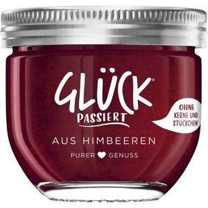 Glück passiert aus Himbeeren