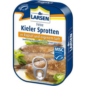 Larsen Kieler Sprotten in Rapsöl und eigenem Saft