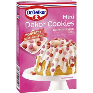 Dr. Oetker Mini Dekor Cookies Konfetti Rosa-Roter Mix