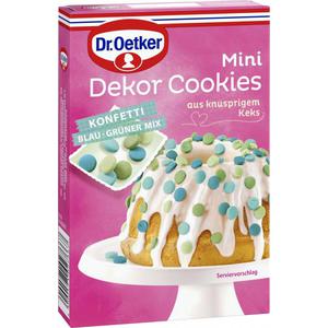 Dr. Oetker Mini Dekor Cookies Konfetti Blau-Grüner Mix