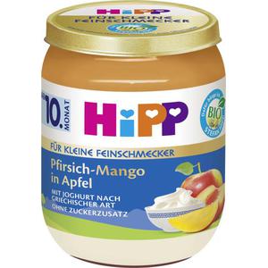 Hipp für kleine Feinschmecker Pfirsich-Mango in Apfel mit Joghurt nach griechischer Art