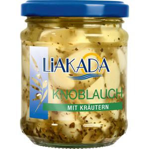 Liakada Knoblauch in Öl mit Kräutern