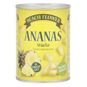 Beach Flower Ananas Stücke in Saft