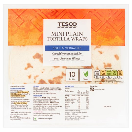 review-tesco-10-mini-plain-tortilla-wraps-300g