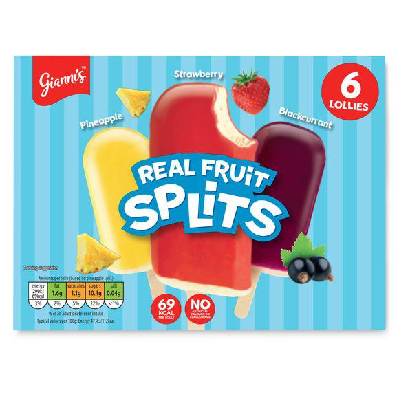 Giannis Real Fruit Splits 6x73ml