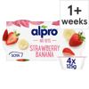 Alpro No Bits Strawberry Banana Yogurt Alternative 4X125g