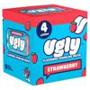 Ugly Strawberry Flavoured Sparkling Water 4X330ml
